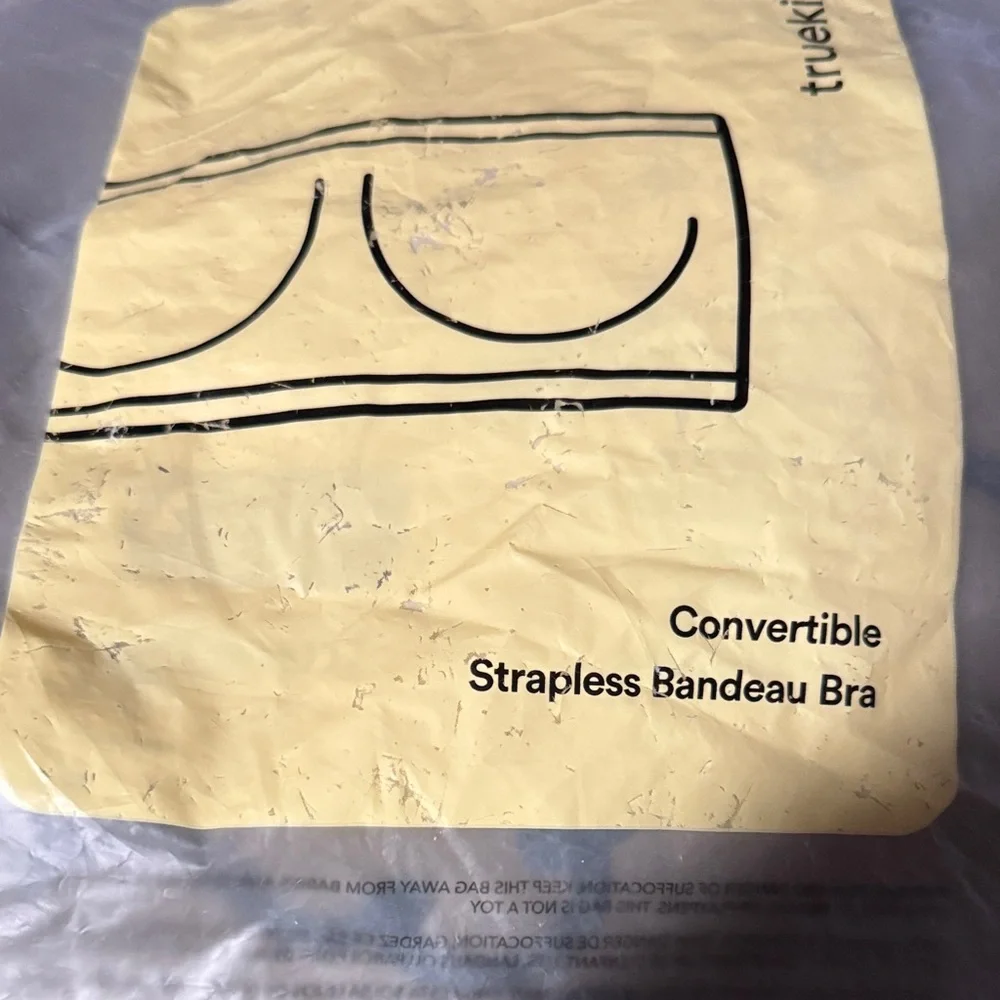 Truekind Convertable Seamless Strapless Nude Bandeau Bra with Removable Straps - Picture 6 of 10